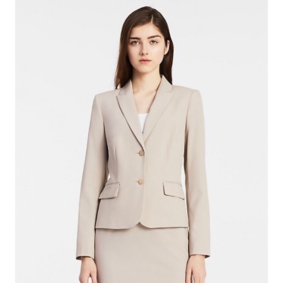 Calvin Klein Jackets & Blazers - Beige Tan Calvin Klein Suit Blazer Jacket 2 4 6